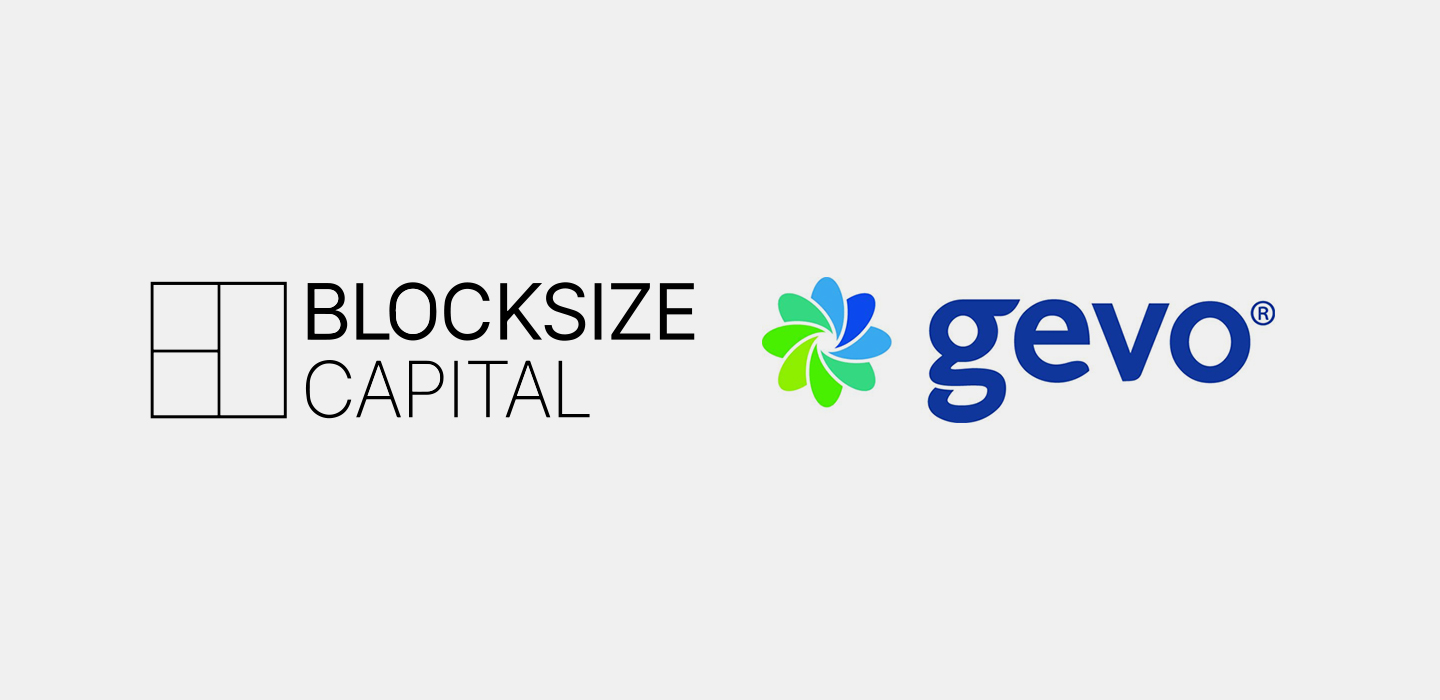 Logos Blocksize Capital and gevo